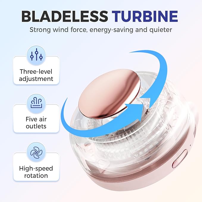 Clip on Fan Portable, 2026 New Adjustable 3-Speed Suspended Waist Fans, Mini Whirlwind Fan for Waist Clip Fans, Suitable for