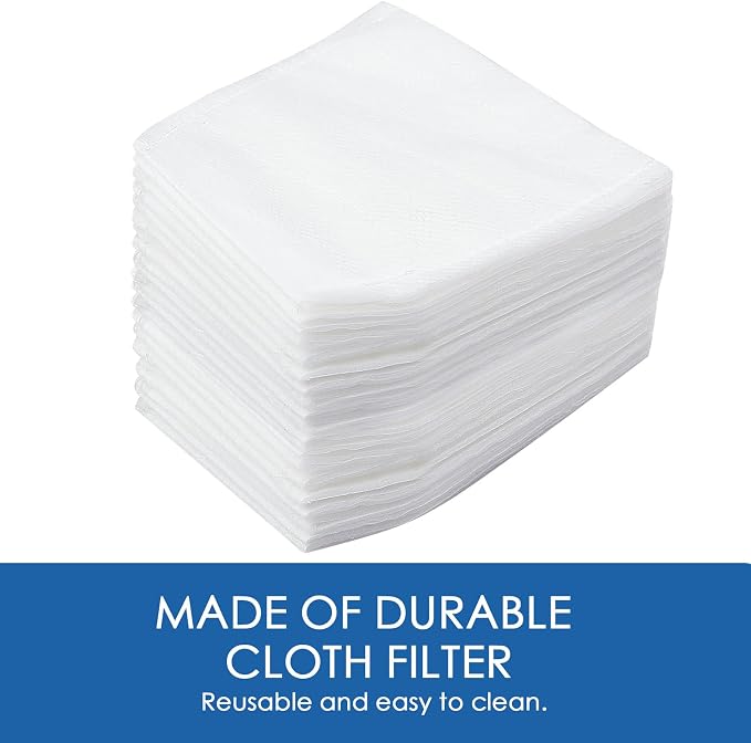 Cloth Vacuum Filter Replacement Compatible with Makita T-03193, XLC02, LC01, BCL180W Vacuums White, 20 Packs, alternate
