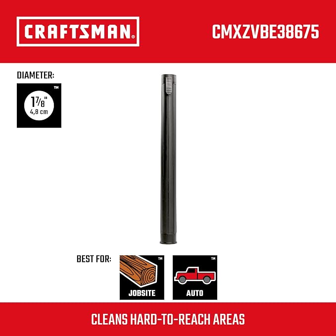 CMXZVBE38675 1-7/8 in. Extension Wand Wet Dry Vac Attachment, Industrial-Grade Shop Vacuum Accessory for Extending Reach