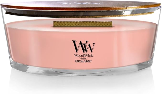 Coastal Sunset Gifts for Women and Men, 16 oz Ellipse Candle with Crackling Wick, product image