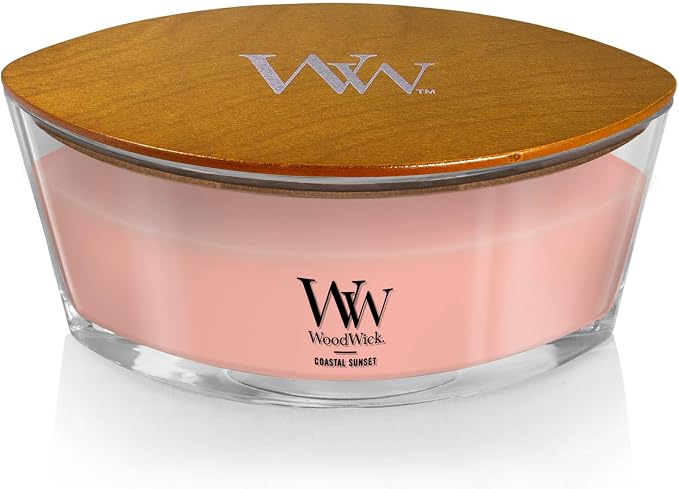 Coastal Sunset Gifts for Women and Men, 16 oz Ellipse Candle with Crackling Wick, alternate product view 2