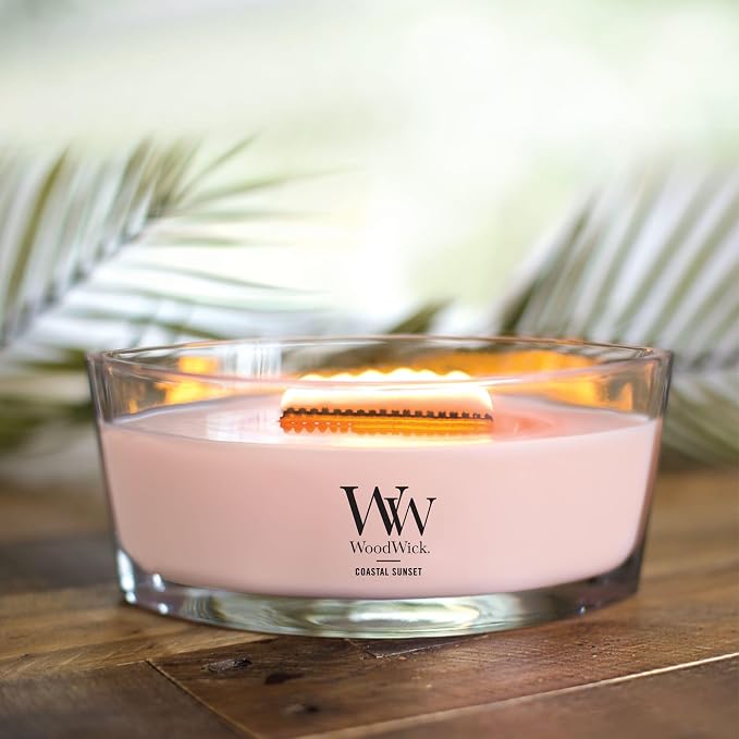 Coastal Sunset Gifts for Women and Men, 16 oz Ellipse Candle with Crackling Wick, alternate product view 4