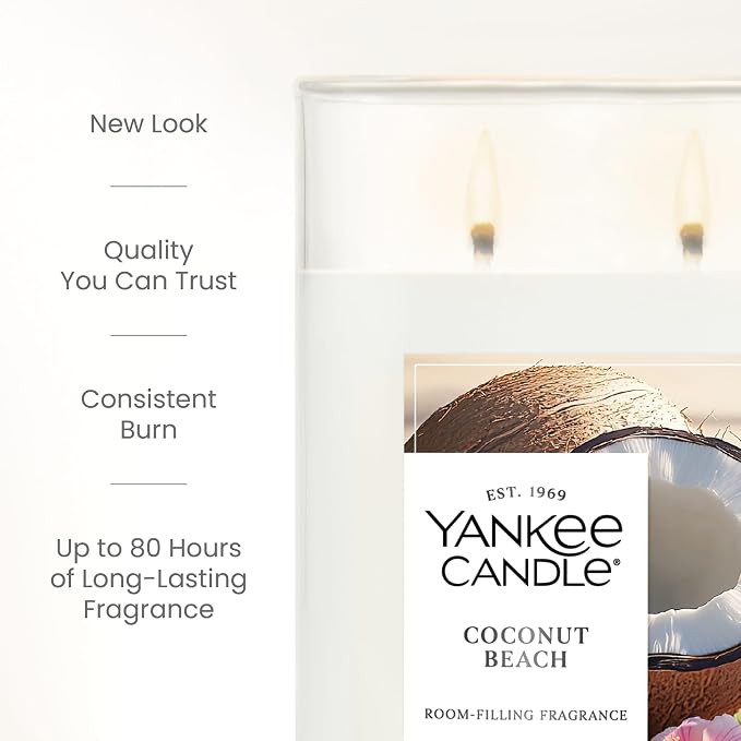 Coconut Beach Scented Candle, 20oz Classic 2-Wick Tumbler with up to 80 Hour Burn Time, alternate product view 3