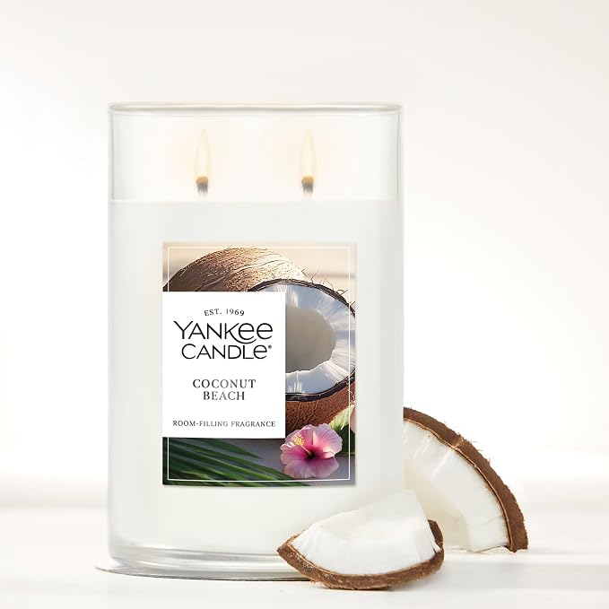 Coconut Beach Scented Candle, 20oz Classic 2-Wick Tumbler with up to 80 Hour Burn Time, alternate product view 4