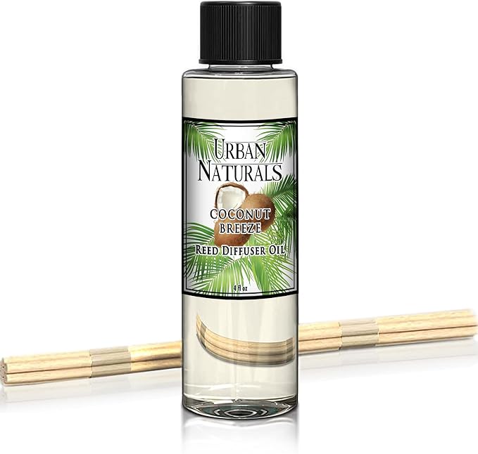 Coconut Breeze Scented Oil Reed Diffuser Refill | Includes a Free Set of Reed Sticks!, product image