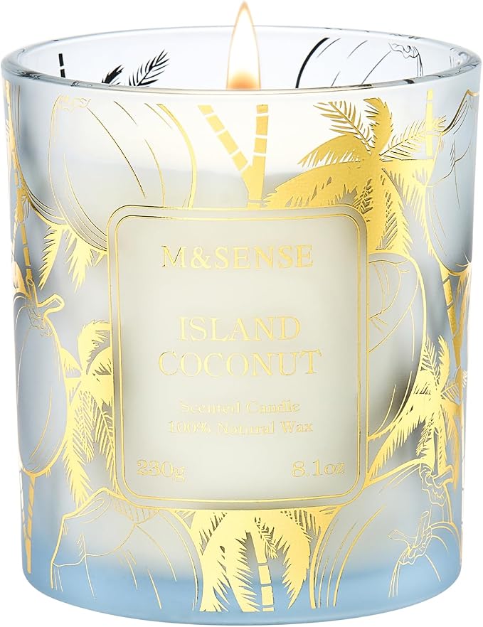 Coconut Candles, 8.1oz 42-Hour Long Burning Time Naturally Scented Candles,Vegan Soy, product image