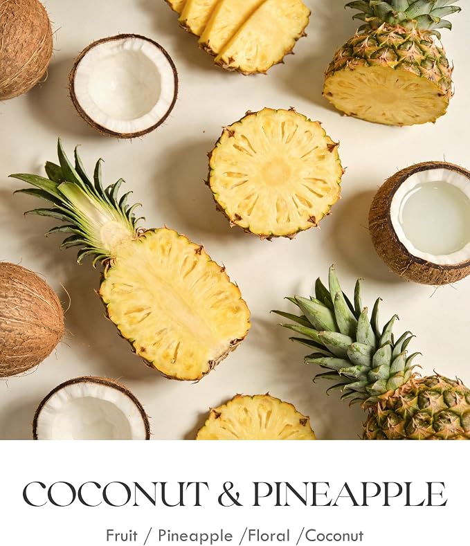 Coconut Pineapple Odor Eliminating Highly Fragranced Candle - Eliminates 95% of Pet, Smoke, Food, and Other Smells Quickly