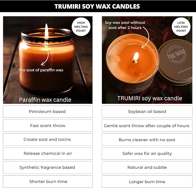 Coconut Vanilla - Aromatherapy Candles for Home Scented - 5oz Natural Soy Wax Clean Organic made from natural materials