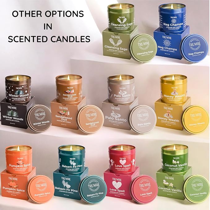 Coconut Vanilla - Aromatherapy Candles for Home Scented - 5oz Natural Soy Wax Clean Organic made from natural materials
