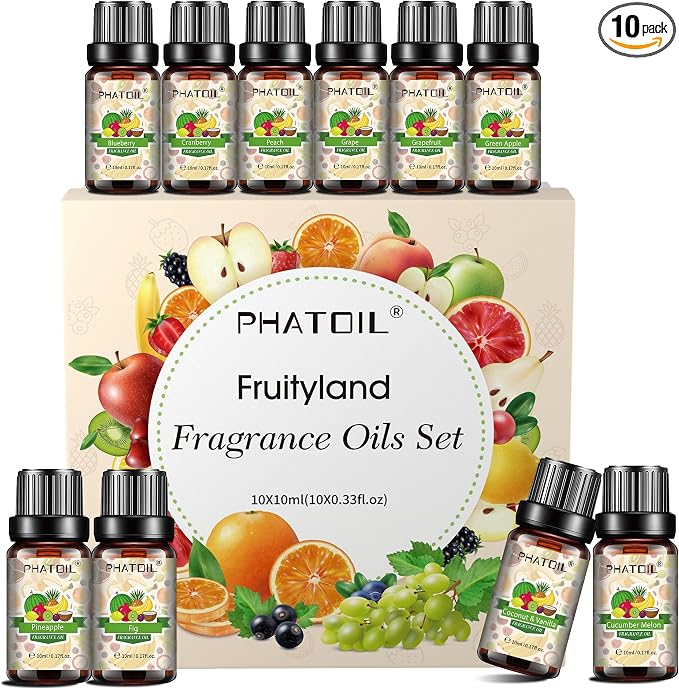 Coconut & Vanilla Fragrance Oils Set, 10 Pcs Aromatherapy Oils Set, for Diffusers, Home comfort, product image