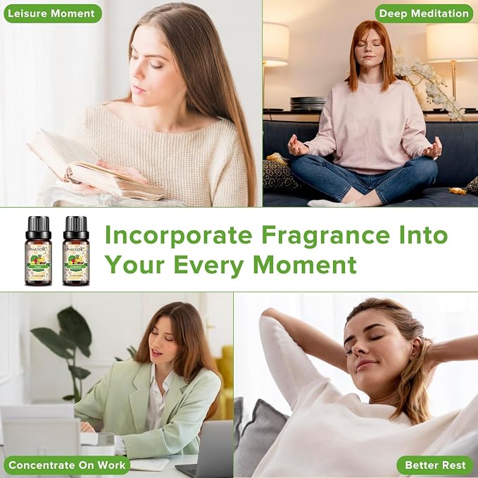 Coconut & Vanilla Fragrance Oils Set, 10 Pcs Aromatherapy Oils Set, for Diffusers, Home comfort, alternate product view 4