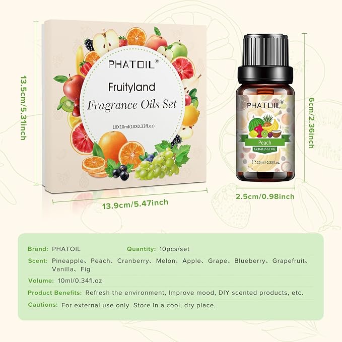 Coconut & Vanilla Fragrance Oils Set, 10 Pcs Aromatherapy Oils Set, for Diffusers, Home comfort, alternate product view 6