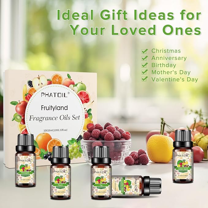 Coconut & Vanilla Fragrance Oils Set, 10 Pcs Aromatherapy Oils Set, for Diffusers, Home comfort, alternate product view 8