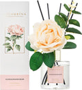 Reed Diffuser Set, Flower Reed Diffuser Sandalwood Rose 6.7 oz, Scented Diffuser with Sticks Home Fragrance