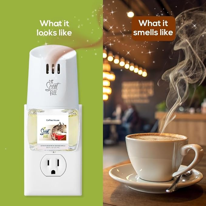 Coffee House Plug in Air Freshener, Scented Oil Refills, 2 Refills + Diffuser, alternate product view 5