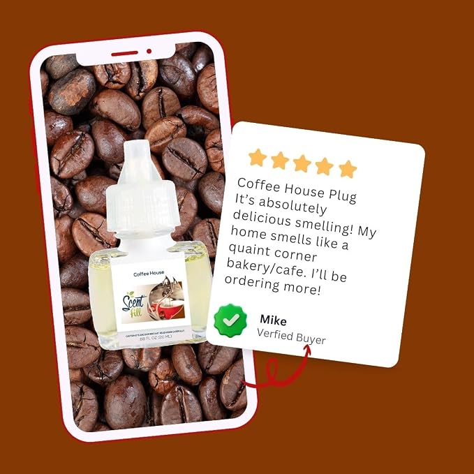 Coffee House Plug in Air Freshener, Scented Oil Refills, 2 Refills + Diffuser, alternate product view 6