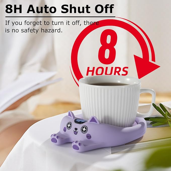 Coffee Mug Warmer with Auto Shut Off, 3 Temp Control, Candle Warmer Plate, Enjoy Warm Coffee & Tea, Gifts for Women & Men