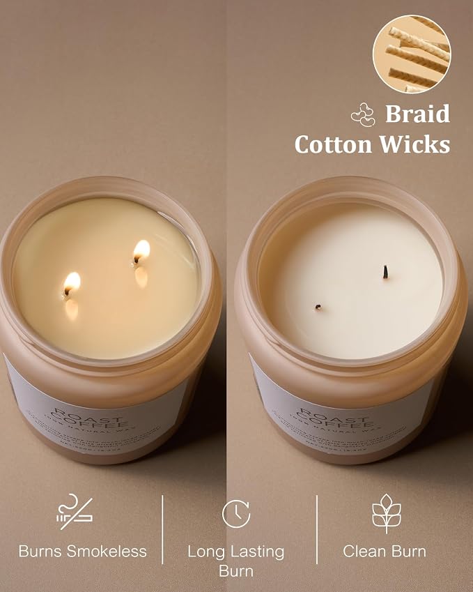 Coffee Scented Candles for Home, 19.4oz Soy Candles made from natural materials, 110 Hours Long Lasting Slow Burn, alternate