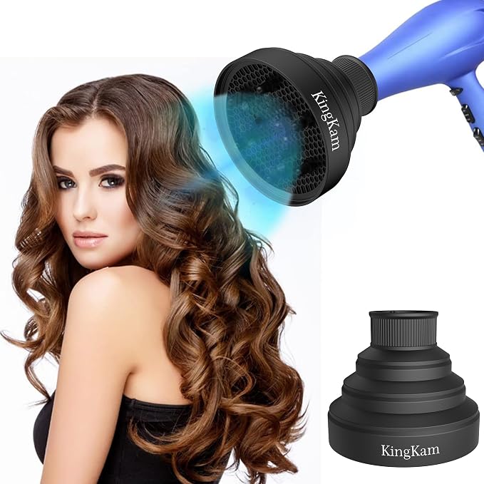 Collapsible Hair Dryer Diffuser - Travel and Easy Storage - Diffuser Attachment Fit Most Hair Dryers with Nozzle Diameter