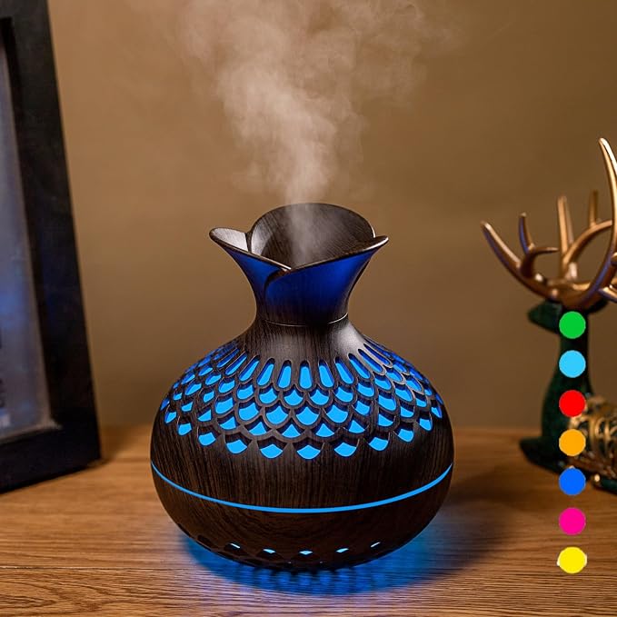 Colorful Cool Mini Humidifier, Flower Shape USB Personal Desktop Humidifier for Car, Office Room, Bedroom,etc., product image