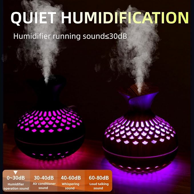 Colorful Cool Mini Humidifier, Flower Shape USB Personal Desktop Humidifier for Car, Office Room, Bedroom,etc., alternate