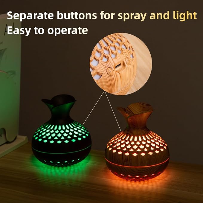 Colorful Cool Mini Humidifier, Flower Shape USB Personal Desktop Humidifier for Car, Office Room, Bedroom,etc., alternate