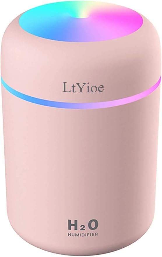 Colorful Cool Mini Humidifier, USB Personal Desktop Humidifier for Car, Office Room, Bedroom,etc., product image