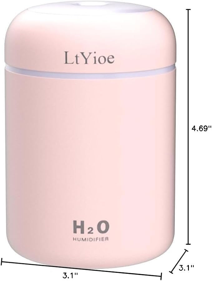 Colorful Cool Mini Humidifier, USB Personal Desktop Humidifier for Car, Office Room, Bedroom,etc., alternate product view 7