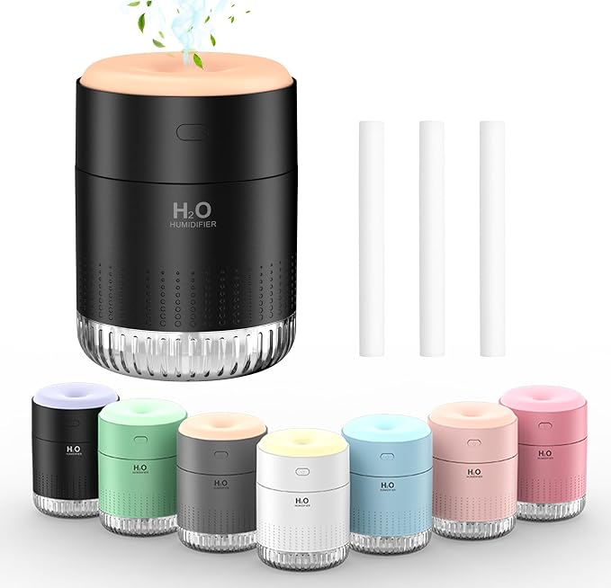 Colorful Mini Humidifier, USB Rechargeable Humidifier, small humidifier, 4 Modes Super Quiet, product image