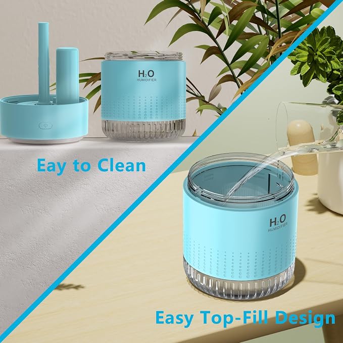 Colorful Mini Humidifier, USB Rechargeable Humidifier, small humidifier, 4 Modes Super Quiet, alternate product view 7