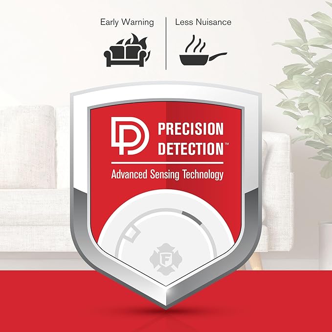 Combination Smoke & Carbon Monoxide Alarm, Battery Operated Detector with Test & Silence Button, SMCO100, 1-Pack,White