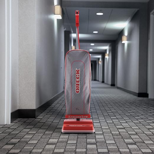 Commercial Professional Vacuum Cleaner, Bagged Upright Vac for Carpets and Hard Floor, Lightweight, Dual Speed Settings