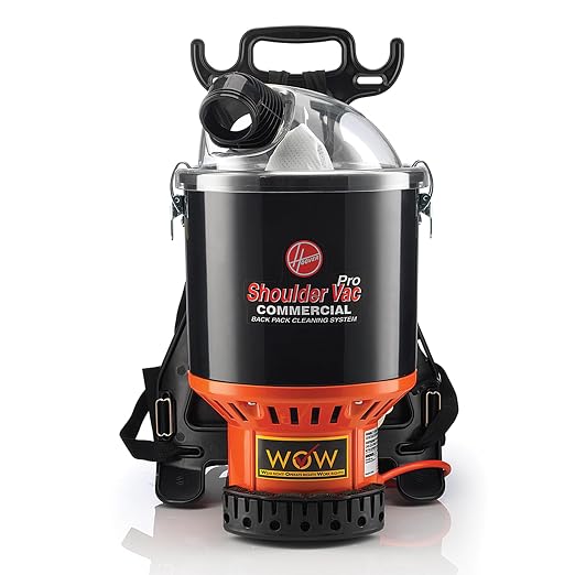 Commercial Shoulder Vac Pro Backpack Bagged Vacuum Cleaner, with HEPA Media Filter, Lightweight with Extra Long Cord