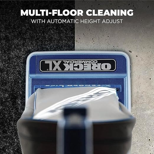 Commercial XL Vacuum Cleaner, Bagged Upright Vac for Carpets and Hard Floor, Lightweight, Automatic Height Adjust, High-Speed