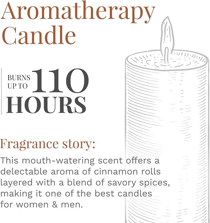 Company Scented Candles, Cinnamon Rolls Fragrance, One 18 oz. Single-Wick Aromatherapy Candle with 110 Hours of, alternate