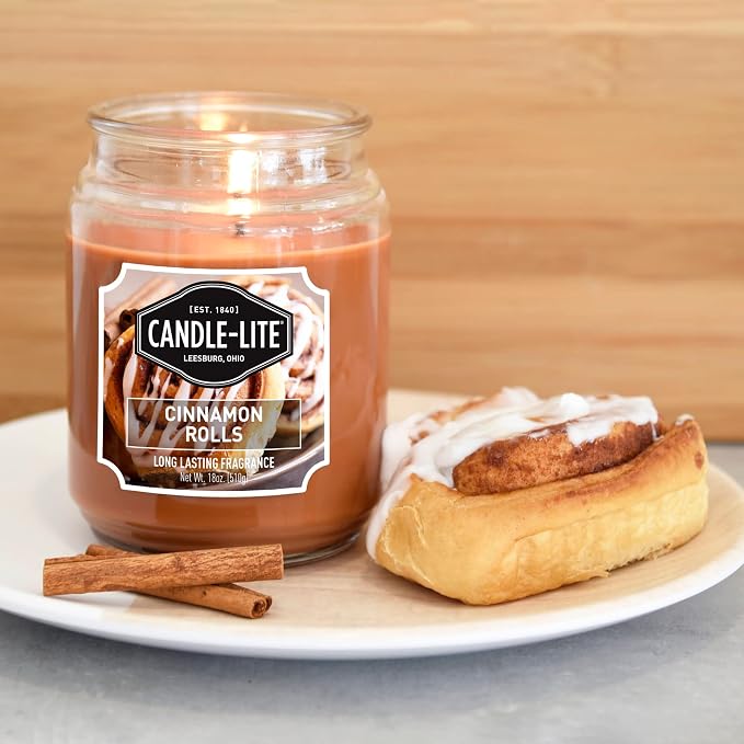 Company Scented Candles, Cinnamon Rolls Fragrance, One 18 oz. Single-Wick Aromatherapy Candle with 110 Hours of, alternate