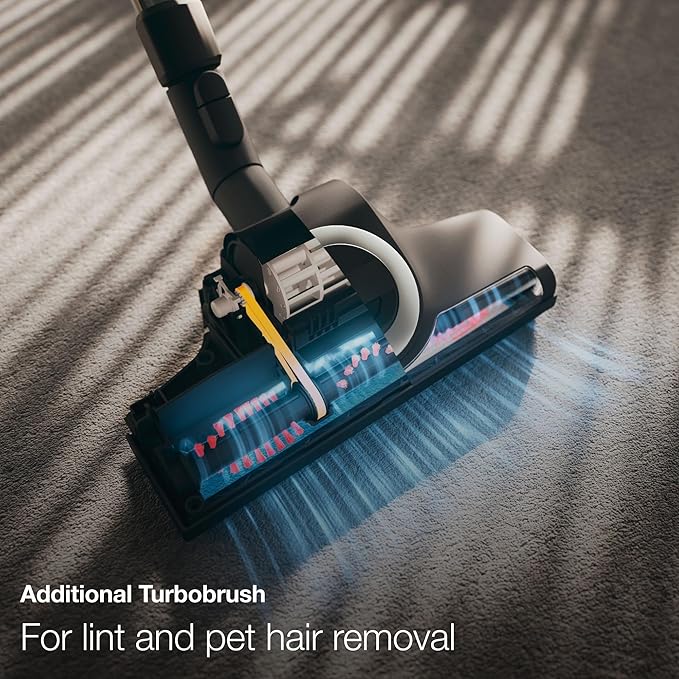Complete C3 Calima Bagged Canister Vacuum Cleaner with Turbobrush floorhead, Suitable for Low-Medium Pile Carpet and Hard