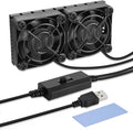 Computer Fan USB 40mm Dual Row 2 in 1 USB PC Fans with 3 Adjustable Speeds 6500RPM Electronics USB Cooling Fan with Black
