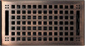Contemporary Artisan Style Vent Cover, Solid Cast Steel Interior, Controls Air Flow, 6 x 12 inches (Overall