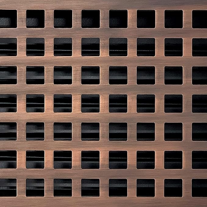 Contemporary Artisan Style Vent Cover, Solid Cast Steel Interior, Controls Air Flow, 6 x 12 inches (Overall, alternate view 4