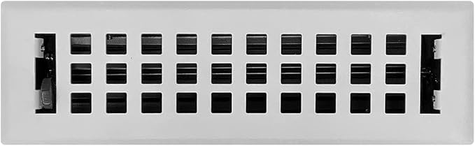 Contemporary Artisan Style Vent Cover, Solid Cast Steel Interior, Controls Air Flow, 2 x 14 inches (Overall