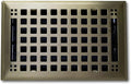 Contemporary Artisan Style Vent Cover, Solid Cast Steel Interior, Controls Air Flow, 6 x 14 inches (Overall