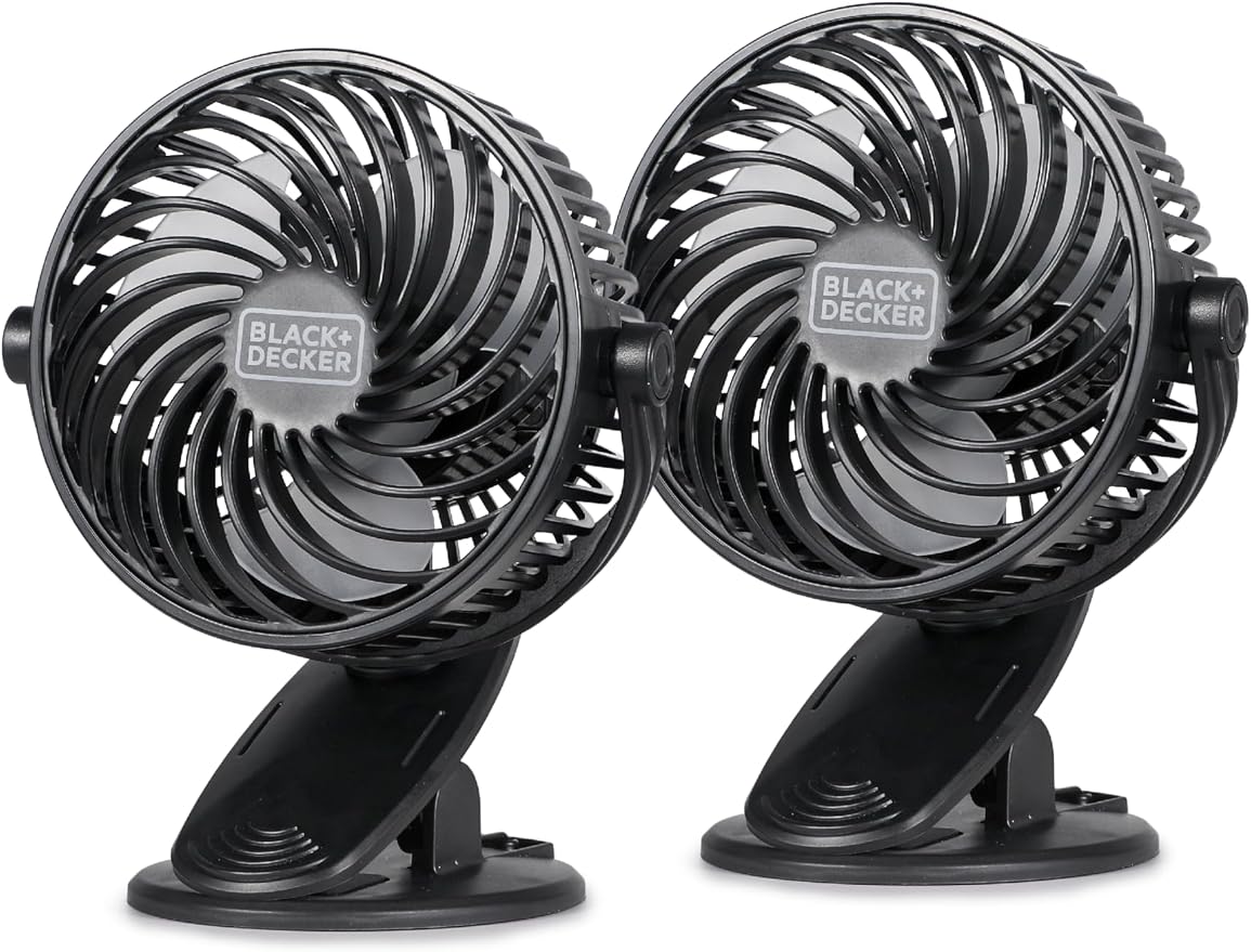 Convertible Cooling Fan - Portable Tabletop and Standing Fan for Home or Office, 4" with 3 Speed Settings and Adjustable Tilt