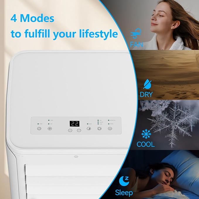 Cooblus Portable Air Conditioners up to 550 Sq.Ft,12000BTU Portable Ac with Remote Control,Air Conditioner for