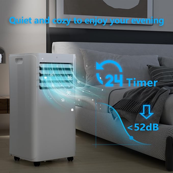 Cooblus Portable Air Conditioners up to 550 Sq.Ft,12000BTU Portable Ac with Remote Control,Air Conditioner for