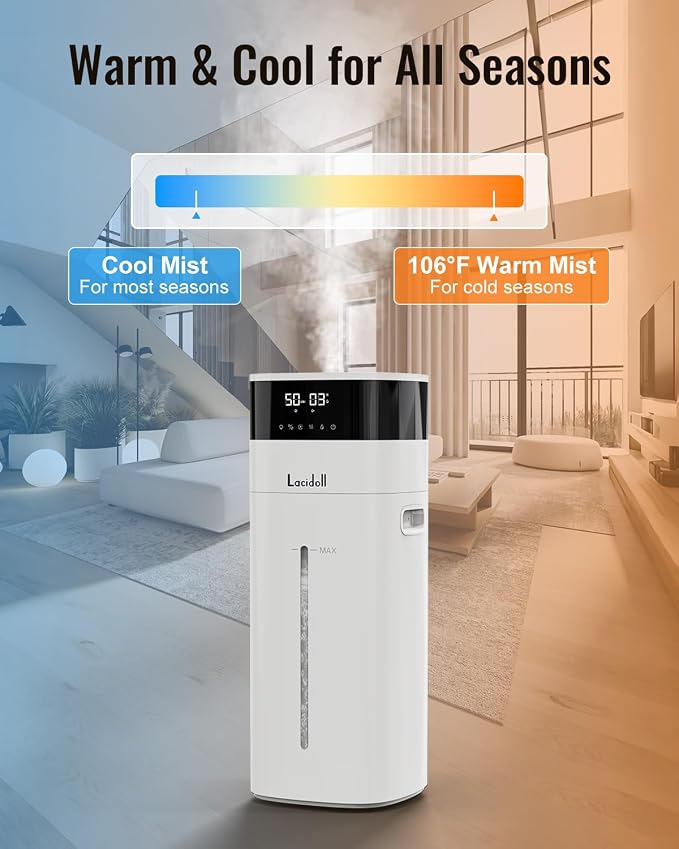 Cool and Warm Mist Humidifier Large Room, 5.3Gal/20L Humidifiers for Home 2500 sq ft, alternate product view 2