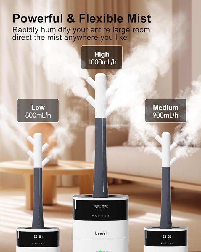 Cool and Warm Mist Humidifier Large Room, 5.3Gal/20L Humidifiers for Home 2500 sq ft, alternate product view 5