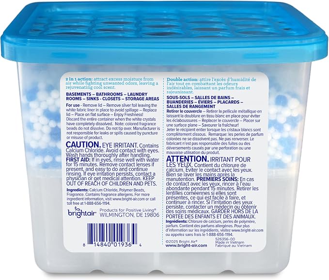 Cool & Clean, 2-in-1 Moisture Absorber & Odor Eliminator, Case of 4, Lasts up to 60 Days Each, alternate product view 3