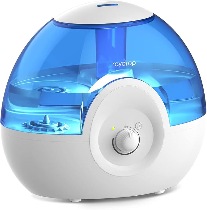 Cool Mist 2.2L Humidifiers for Bedroom, 28dB Whisper-Quiet Ultrasonic Humidifier, Easy to Clean Home Humidifier, Auto
