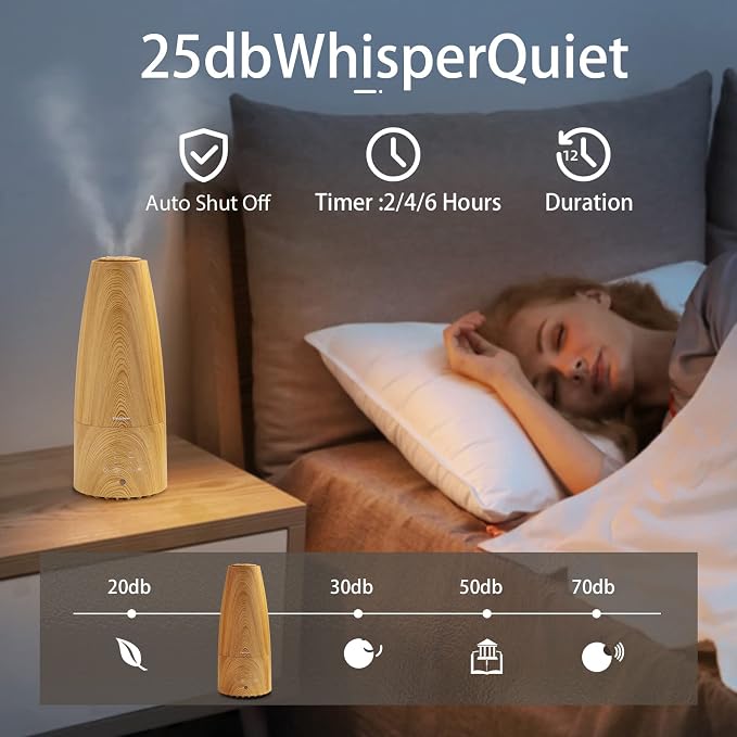 Cool Mist Humidifier, Warm and Cool Mist Humidifier for Home/Bedroom with Remote Control Smart Air Humidifier for, alternate